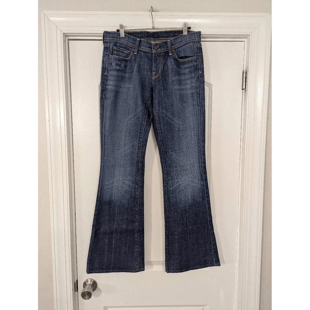Citizens of Humanity Low Rise Flair Jeans women's size 29 dark wash Ingrid 002